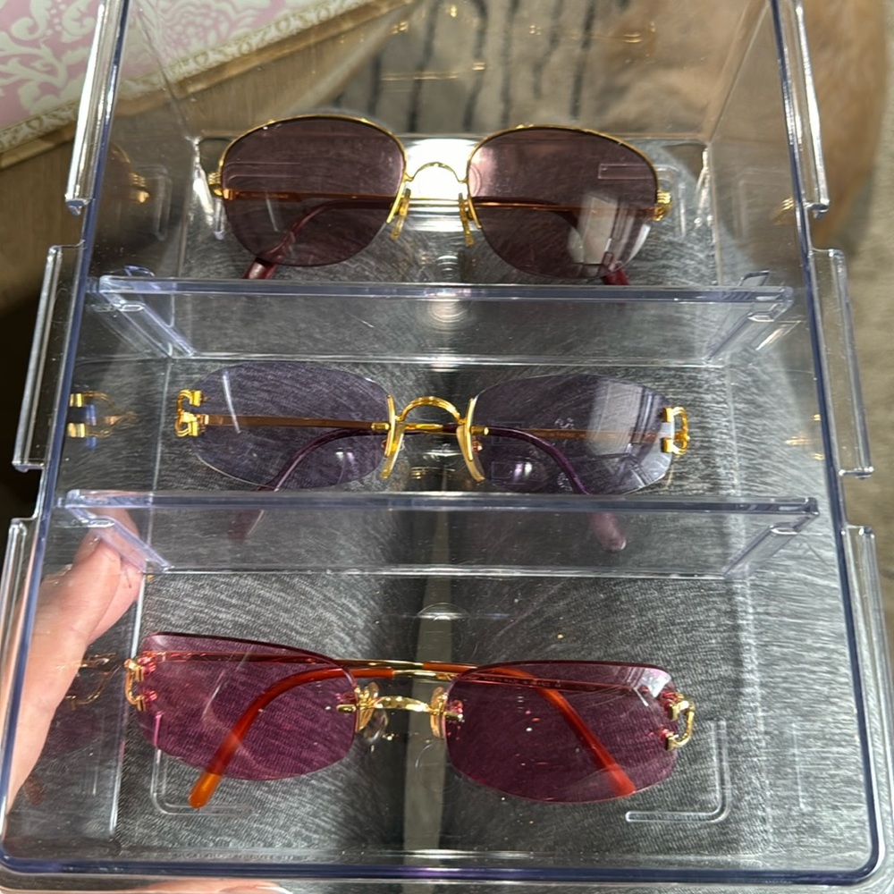 Cartier, vintage, prescription sunglasses, no scratches 3 pairs!!! Very rare